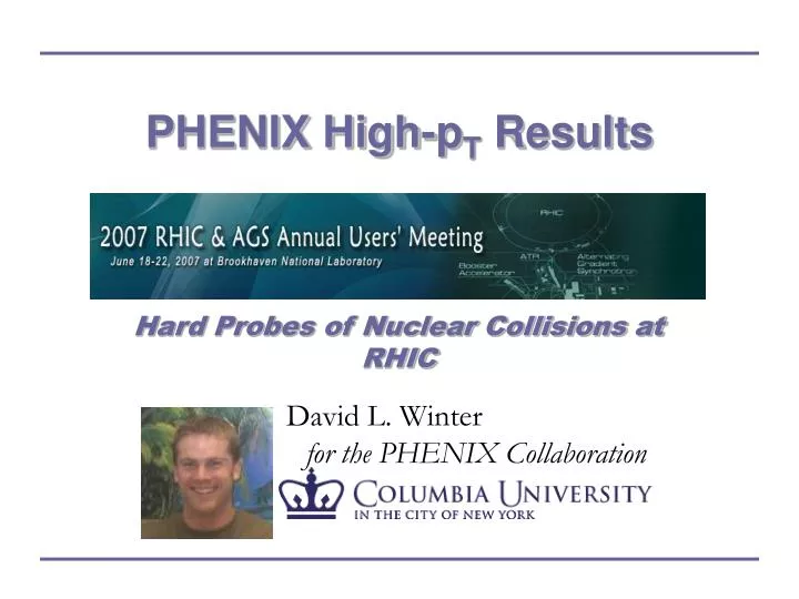 phenix high p t results