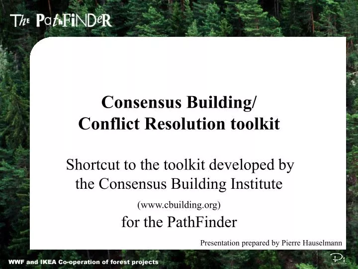 consensus building conflict resolution toolkit