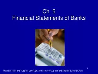 Ch. 5 Financial Statements of Banks