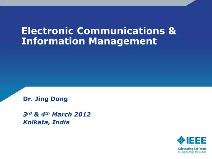 electronic communications information management