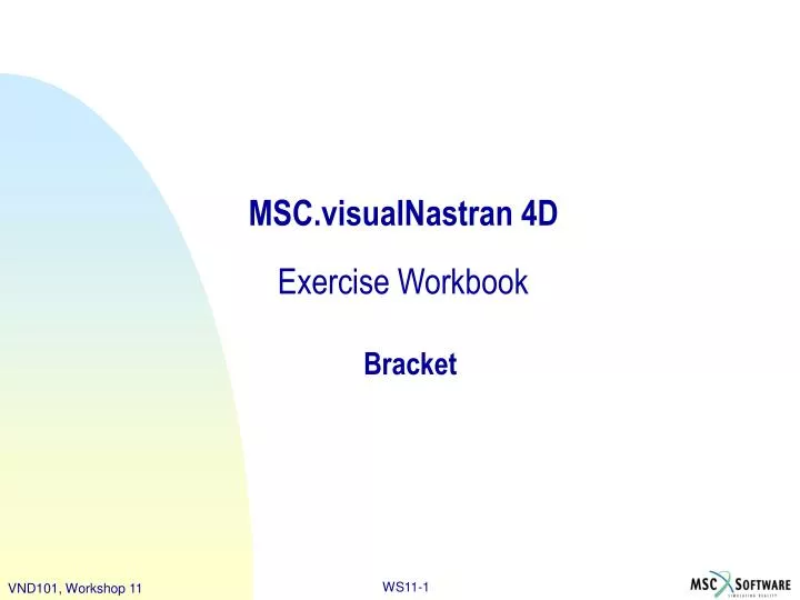 msc visualnastran 4d exercise workbook