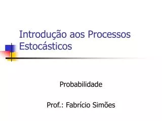 introdu o aos processos estoc sticos