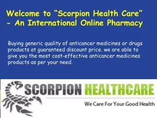 Buy Generic Anti Cancer Care Drugs Online