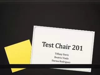 Test Chair 201