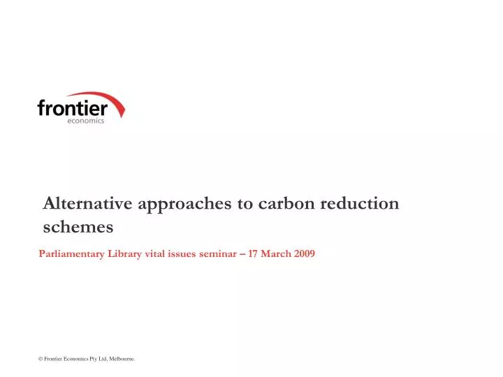 alternative approaches to carbon reduction schemes