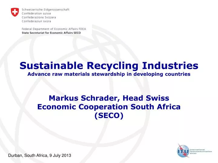 sustainable recycling industries advance raw materials stewardship in developing countries