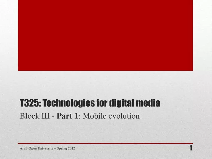 t325 technologies for digital media