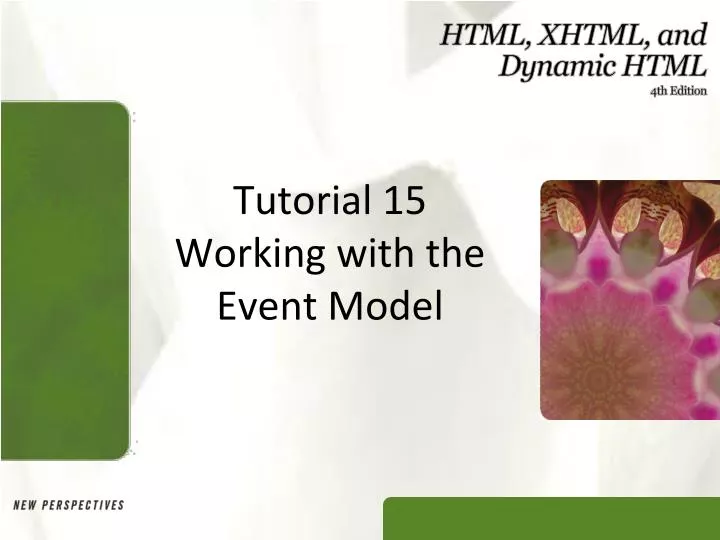 tutorial 15 working with the event model