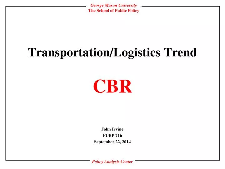 transportation logistics trend cbr