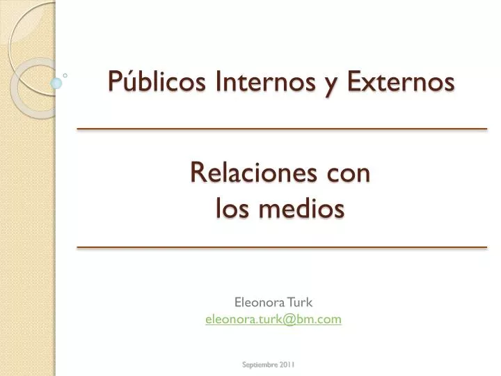 p blicos internos y externos