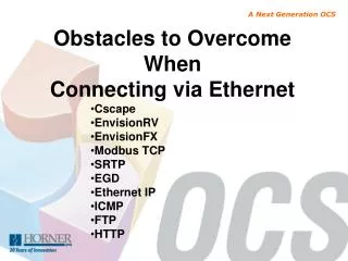 Obstacles to Overcome When Connecting via Ethernet Cscape EnvisionRV EnvisionFX Modbus TCP SRTP
