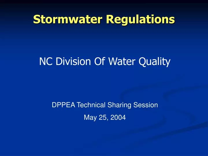 stormwater regulations