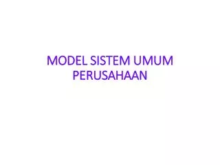 model sistem umum perusahaan