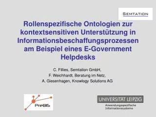 c fillies semtation gmbh f weichhardt beratung im netz a giesenhagen knowlogy solutions ag