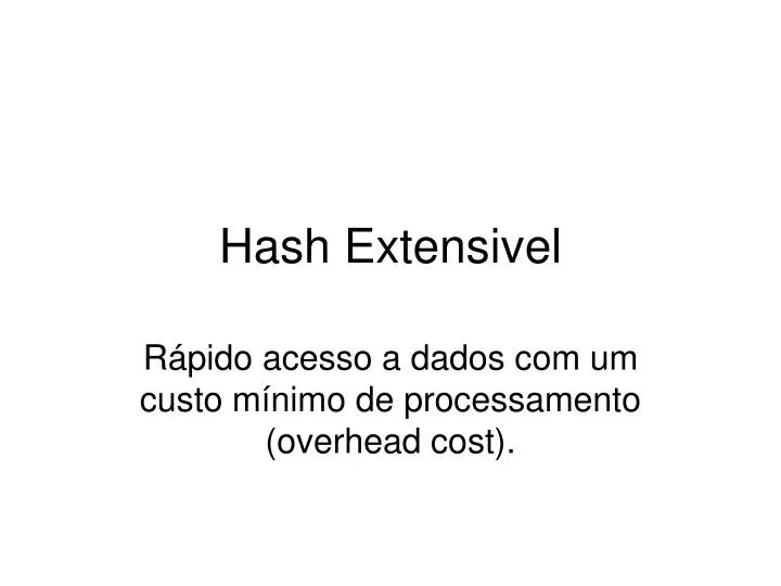 hash extensivel