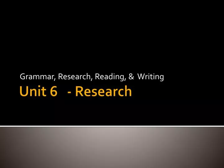 grammar research reading writing