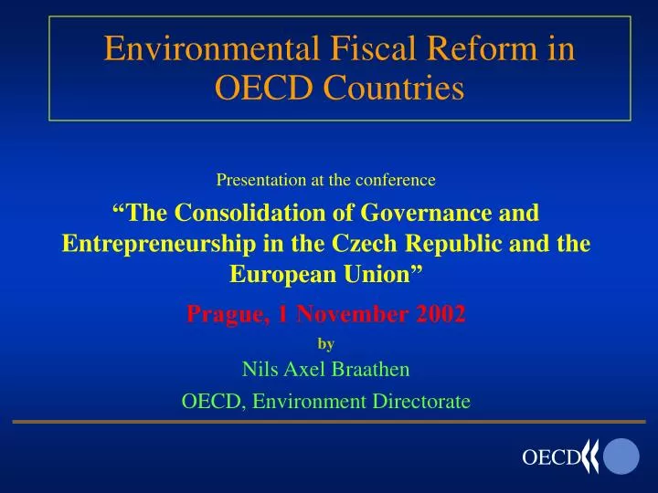 environmental fiscal reform in oecd countries