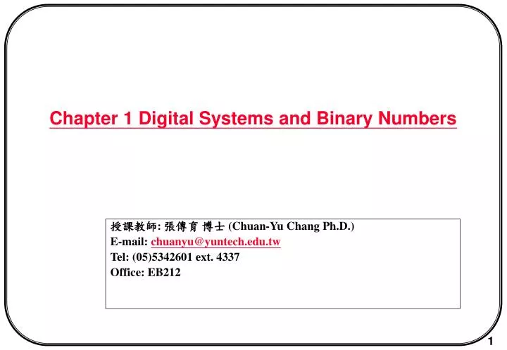 chapter 1 digital systems and binary numbers