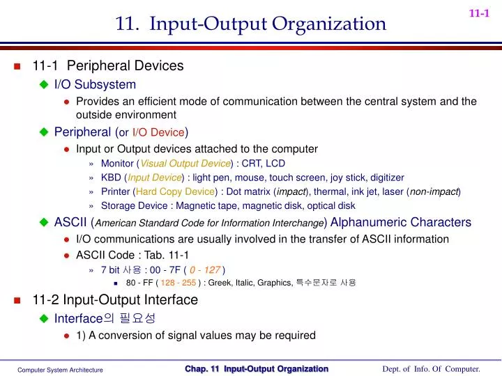 11 input output organization