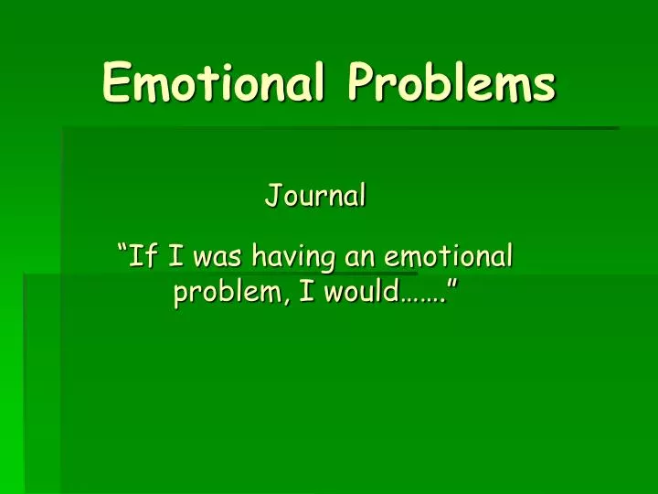 emotional problems