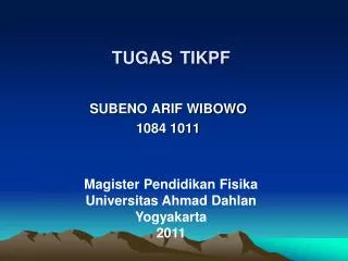 tugas tikpf