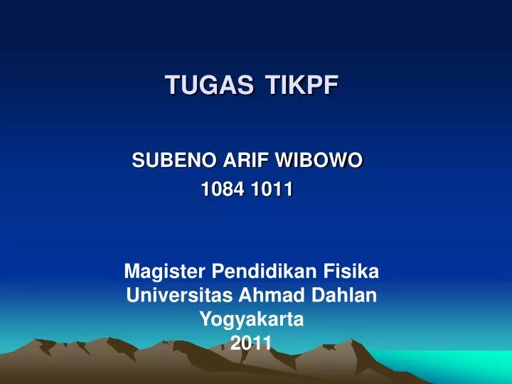 tugas tikpf