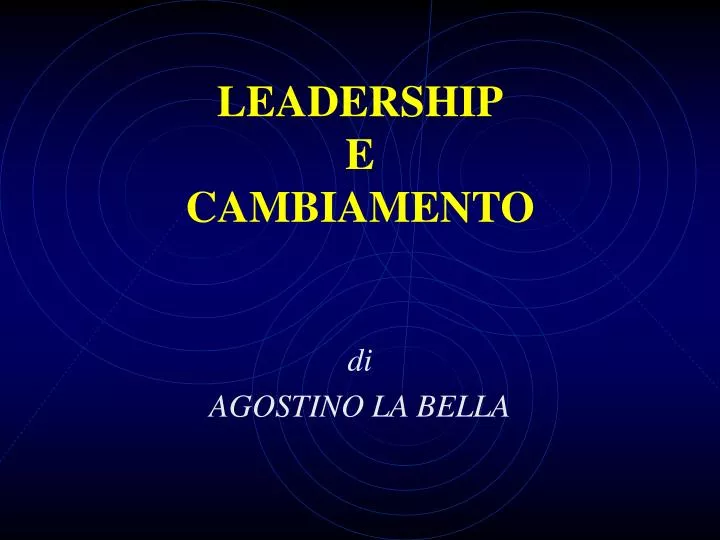 leadership e cambiamento