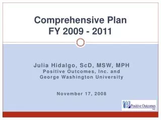 Comprehensive Plan FY 2009 - 2011