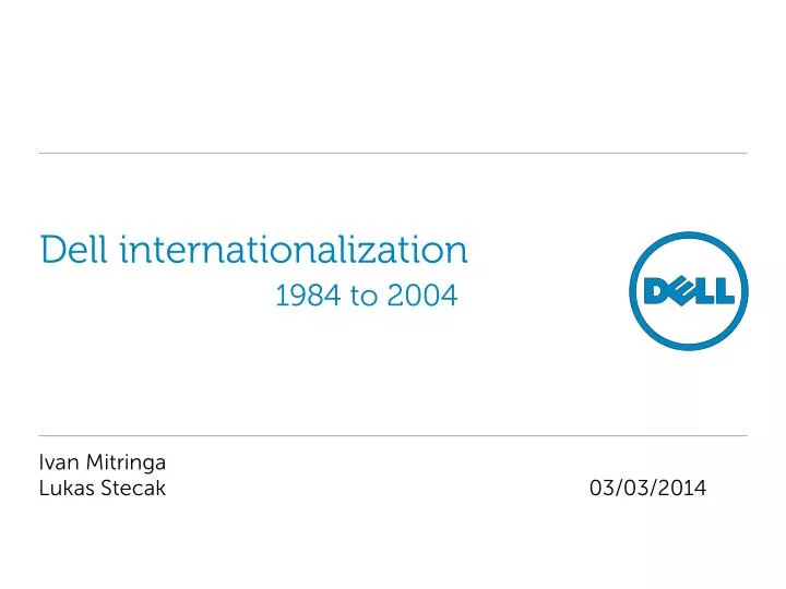 dell internationalization 1984 to 2004