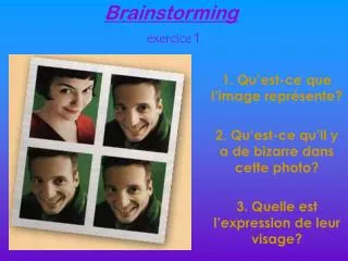 brainstorming exercice 1