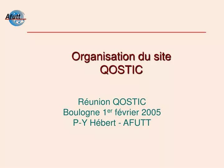 organisation du site qostic