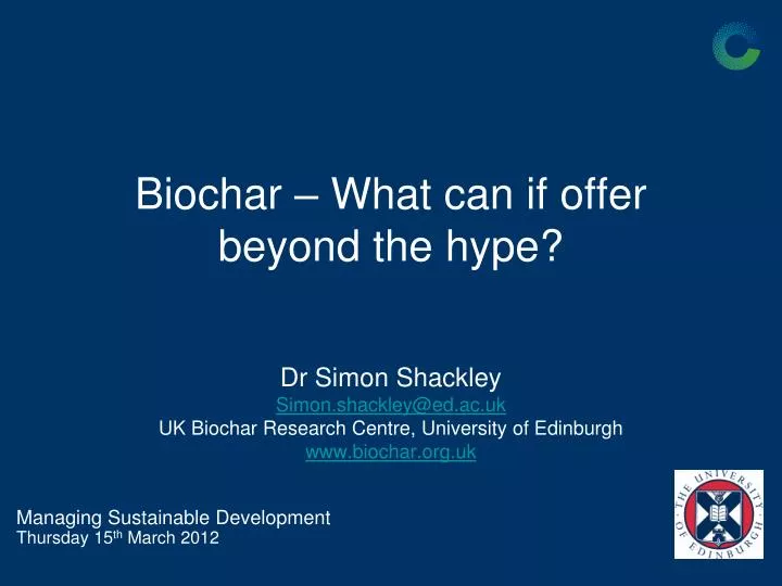 biochar what can if offer beyond the hype