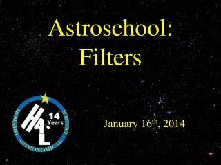 Astroschool : Filters