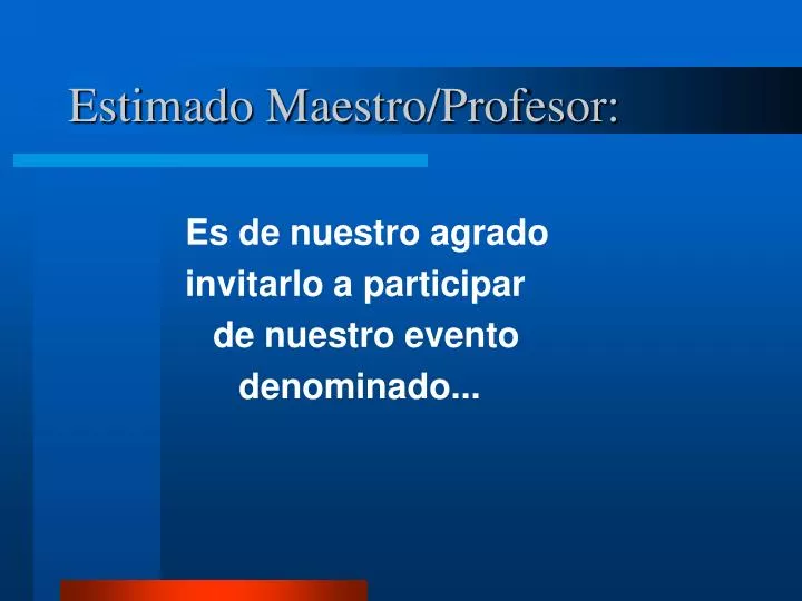 estimado maestro profesor