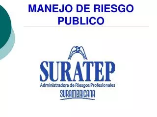 manejo de riesgo publico