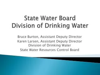 State Water Board Division of Drinking Water