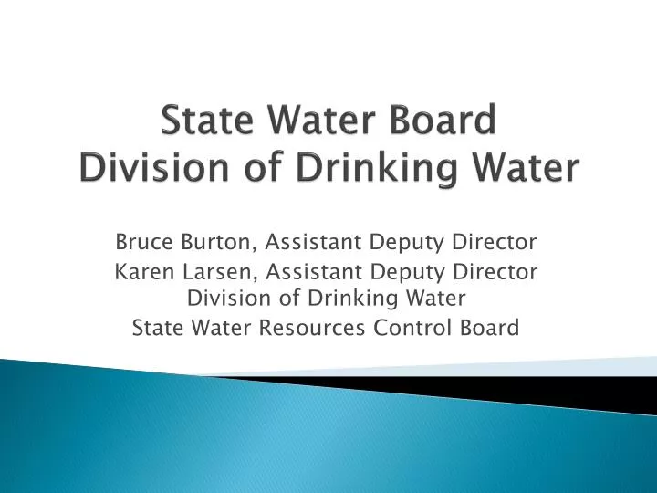 state water board division of drinking water