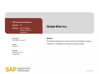 Global Bike Inc.