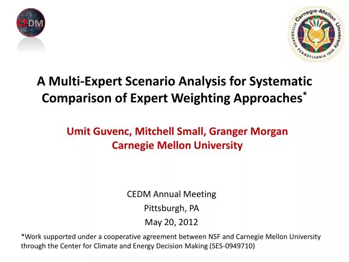 a multi expert scenario analysis for systematic comparison of expert weighting approaches