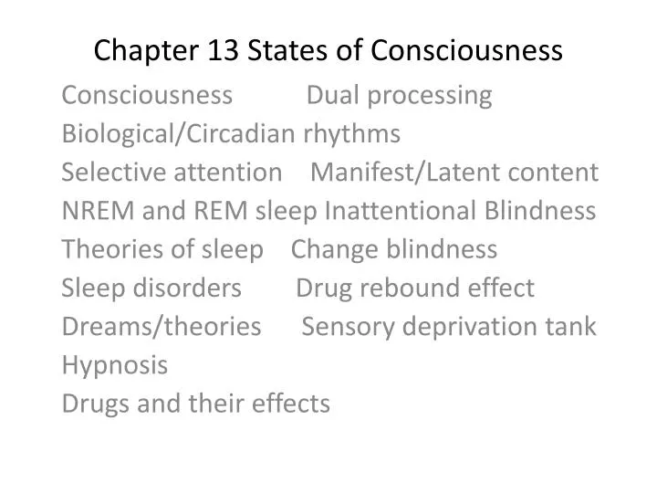 chapter 13 states of consciousness