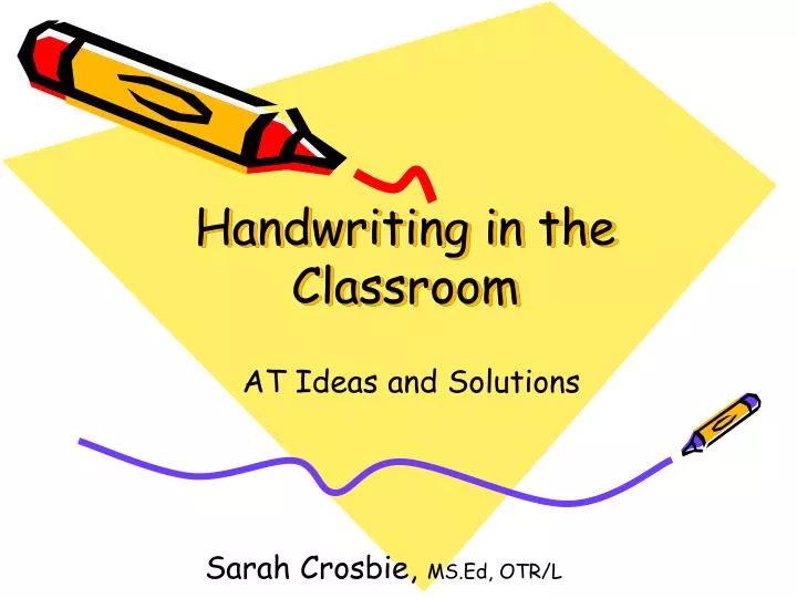 handwriting in the classroom