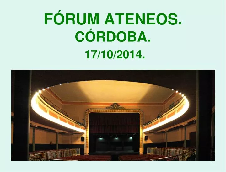 f rum ateneos c rdoba 17 10 2014