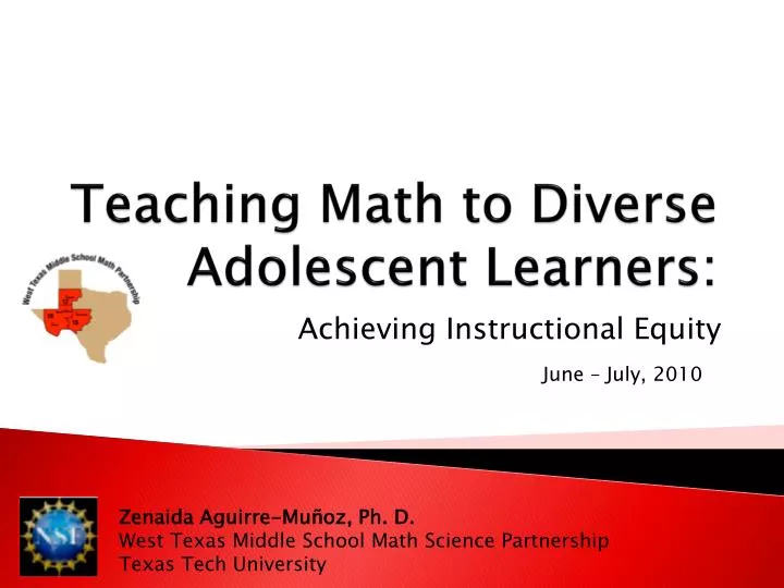 teaching math to diverse adolescent learners