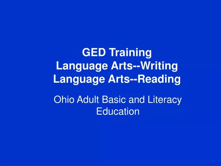 ged training language arts writing language arts reading