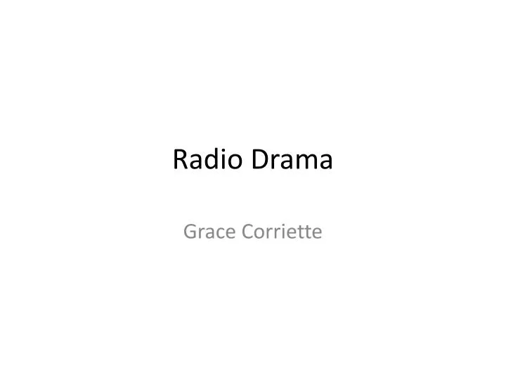 radio drama