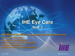 IHE Eye Care Year 1