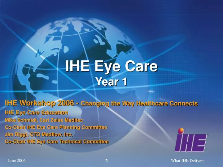 ihe eye care year 1
