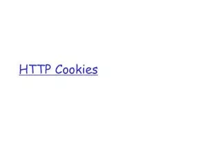 HTTP Cookies