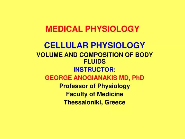 medical physiology