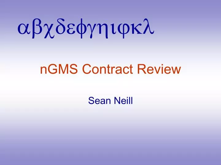 ngms contract review